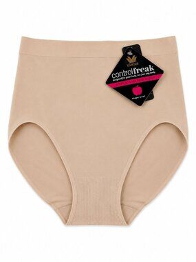 Wacoal XL Control Freak Shaping Brief Apple-Shape Body Nude Tan NEW